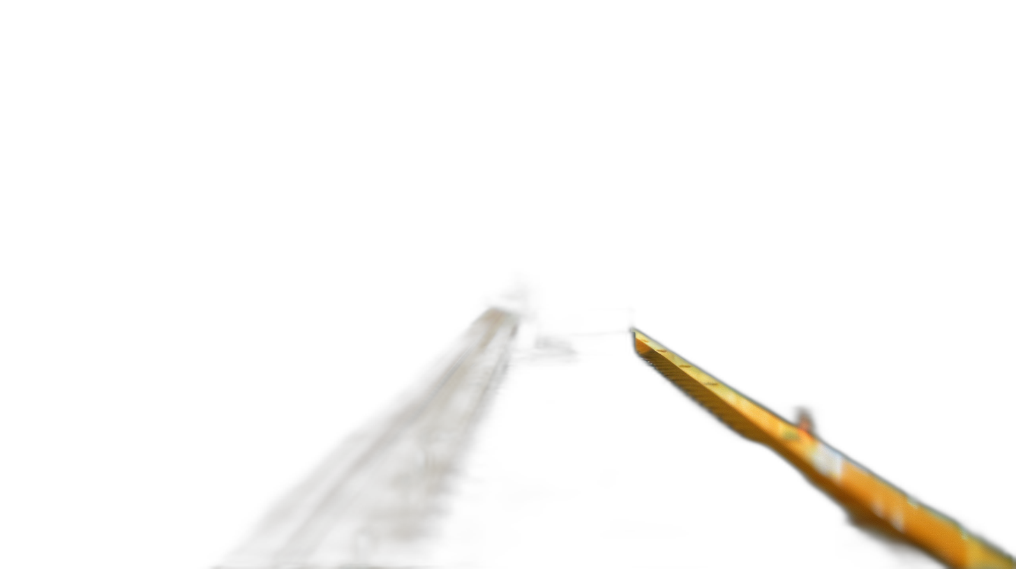 A close up of two pencils in the air on a black background with motion blur from a low angle shot and an orange and yellow color palette with a blurred background, cinematic lighting creating dark shadows and a hyper realistic, photo realistic style in the f/8.