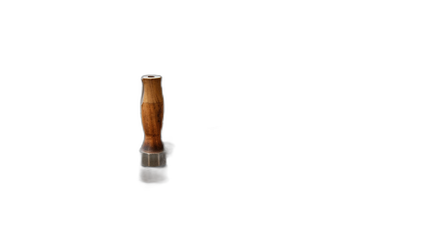 a wooden e cigarette pen holder on black background, minimalism, product photography