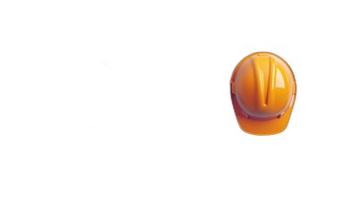 A floating orange construction helmet on black background, top view, high resolution, high quality stock photography style