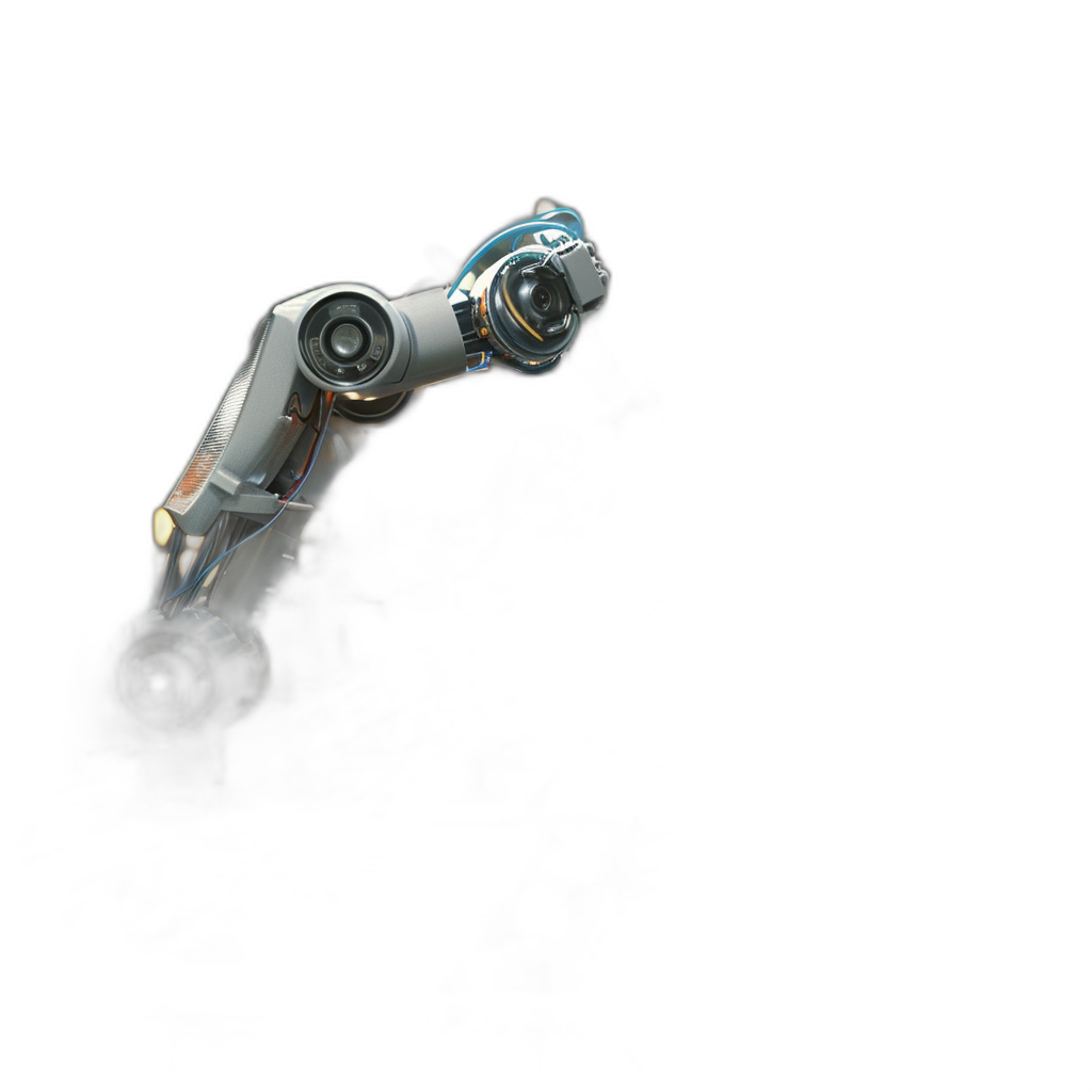 3d render of robotic arm on black background, simple design, cute, futuristic, hyper realistic, octane rendering, high resolution photography