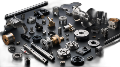 A wide range of mechanical parts and accessories made through precision machine engineering, including various steel accessory pieces such as aluminum tapioc cups and steel grading spools. The photo is taken from above at an angle of about 45 degrees with a black background. There should be no shadows on the surface. It is a high-definition photo with a resolution of 30 megapixels. This scene creates a sense of luxury and sophistication for industrial equipment in the style of precision engineering.