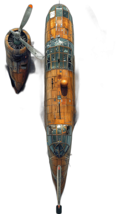 Top view of an old wooden airship, with the engine and wings visible on either sides, against a black background, hyper realistic oil painting in the style of [Amedeo Modigliani](https://goo.gl/search?artist%20Amedeo%20Modigliani).