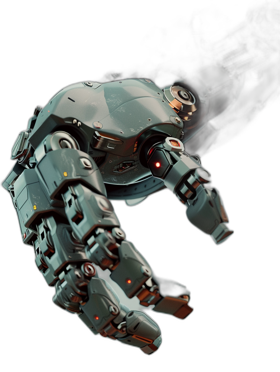 Concept art of the left arm and hand of an armored mech, on a black background, in the style of a space suit, with robotic claws, in the mecha anime style, as a 3D render, with high resolution, high details, high quality, high realism, high texture, high depth, high colorimetry, high contrast, high sharpness, high light, cinematic.