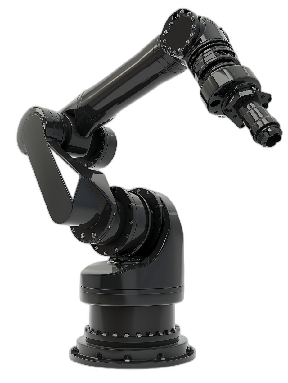 Black background, black robotic arm holding the device on its end, industrial design renderings, industrial product photography, side view, threequarter angle, high resolution, hyperrealistic details, super detailed, high contrast, high quality, hyper realistic, hyperdetailed, hyper realisitic, hyper detaild, hyperfuturistic, hyperfine details, hyperlquesant, hypersharp focus, hyperphotorealism, hypercrisp images, hyperrealistic