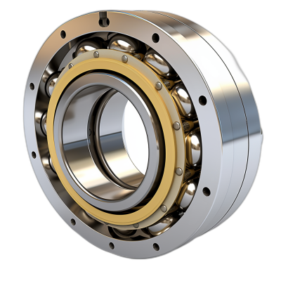 3d render of open aperture ballattered bearings, isolated on black background, ultra realistic and hyper detailed