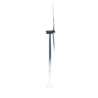 A wind turbine against a dark, minimalistic, simple, sleek, clean black background in a close up, product photography style, rendered in a hyper realistic style.