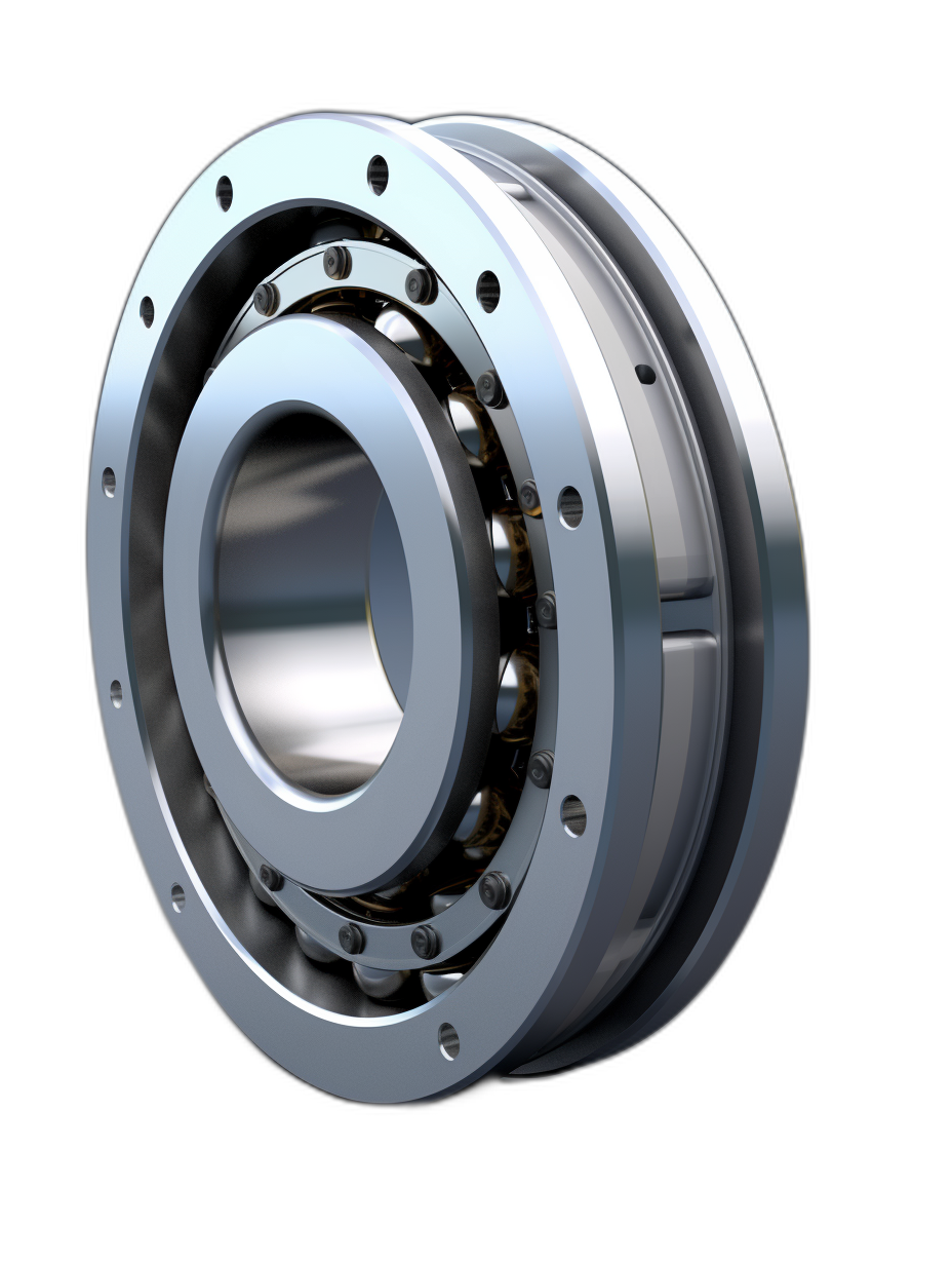 3d render of ball and roller bearings on black background, studio lighting, shot with high resolution camera