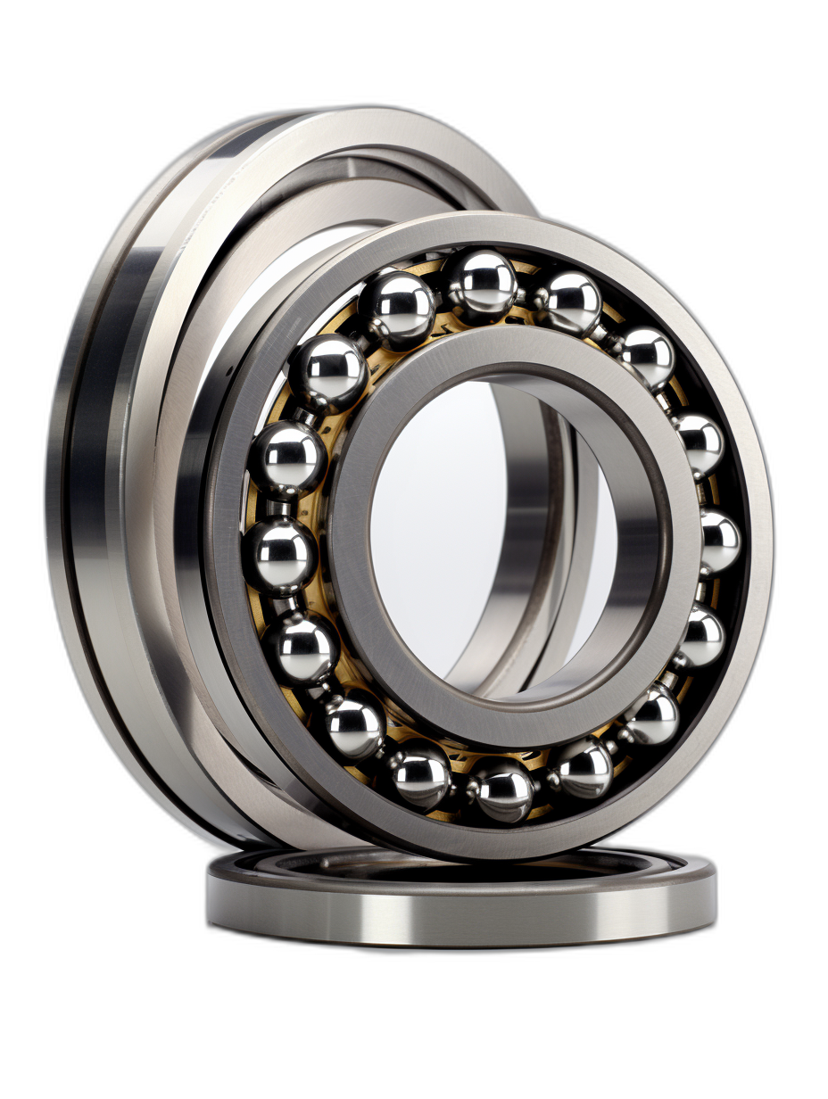 high resolution photo of an isolated ball roller bearings on black background, ultra realistic