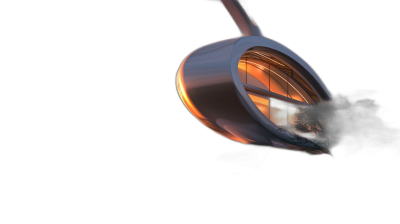 futuristic tiny house, white and orange details floating in the air, black background, round window, in the style of [Zaha Hadid](https://goo.gl/search?artist%20Zaha%20Hadid), hyper realistic photography, eye-level shot, night scene