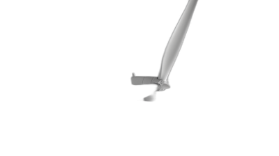 A wind turbine blade is spinning in a closeup shot of the blades against a black background, in the hyper realistic, minimalistic, cinematic, filmic style with white on pure black and no shadow in high resolution.