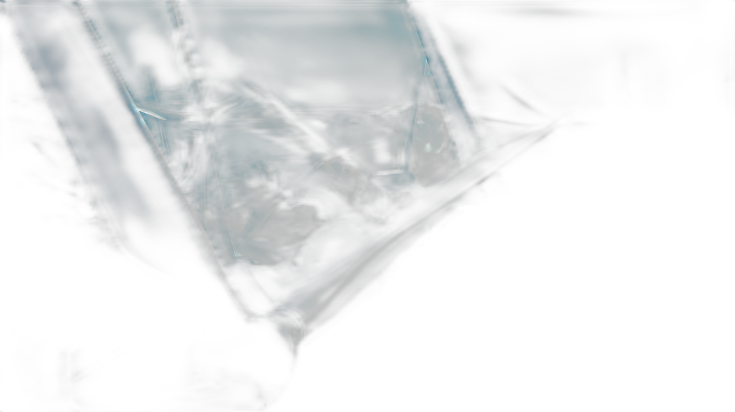 A dark and blurry digital art of an abstract, translucent glass window with small white smoke inside, on the left side of a black background. The window is tilted slightly upwards at about a one degree angle, with its edges on top of another object that appears to be a piece or part of some type of car interior. It is a closeup shot, focusing only on the transparent material of the window. There seem to be shadowy figures visible in the window as well.