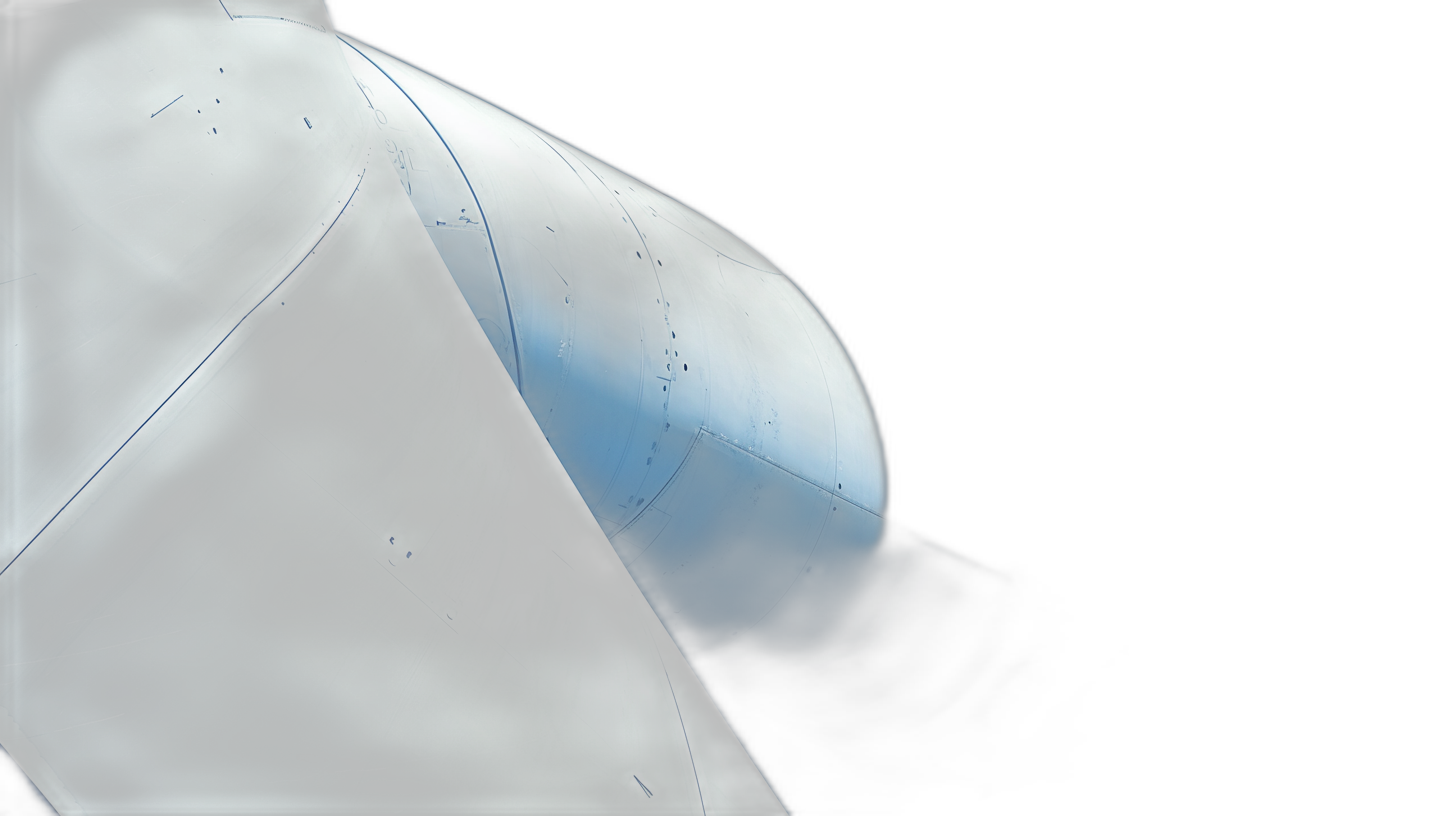 Close up of the wing and body, white and blue, dark background, black shadows, low angle, photorealistic, in the style of cinematic