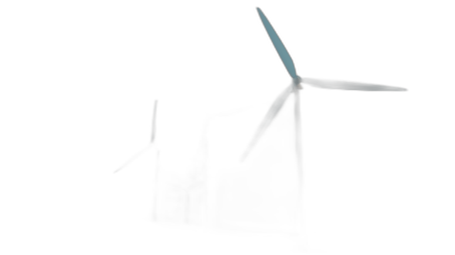 A wind turbine in darkness, minimalistic and simple against a black background with low light, contrast and a cinematic style. Motion blur and depth of field are used, in the style of high resolution photography.