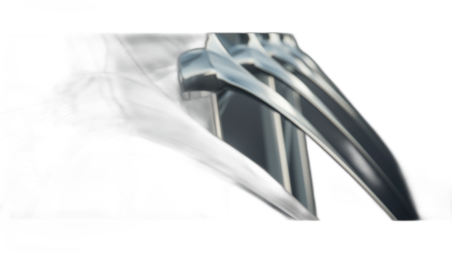 Close up of claws, X-Men Wolverine claw with long blades, on black background, motion blur, depth of field, hyper realistic, cinematic, octane render, 35mm lens, f/2.8 in the style of octane render.