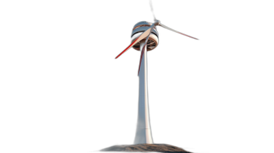 3D rendering of a wind turbine with a black background, no light source, front view, low angle shot, rendered in Blender, high resolution photograph, hyper realistic in the style of cinematic lighting, ultra detailed.