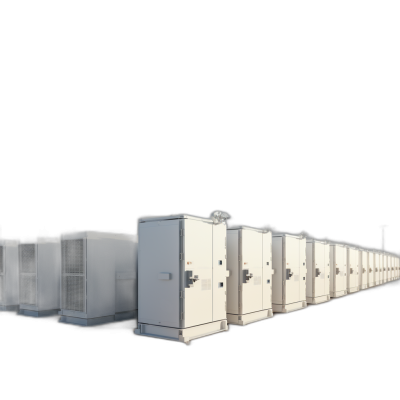 A row of white outdoor energy storage unit against black background, photorealistic, high resolution photography, insanely detailed, fine details, isolated on dark clean solid color background, stock photo quality, super realistic style, stockphoto, sharp focus, high definition, professional photograph