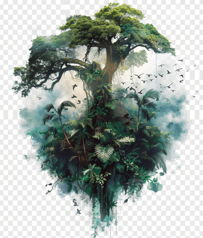 a fantasy digital art drawing world tree in the center of an island, surrounded by jungle and birds flying around it, white background, transparent png bad edges,, green watercolor splash, fantasy illustration, fantasy book cover design, forestpunk, junglecore, forest punk, fantasy, fantasy artwork, forest theme, jungle trees, fantasy, jungle theme, fantasy artwork, fantasy book cover, fantasy style, fantasy landscape, fantasy world, fantasy forest tree concept art, fantasy fantasy art painting, fantasy book art, fantasy book artwork, fantasy artwork, fantasy book artwork, fantasy book artwork, fantasy artwork, fantasy art, fantasy book cover art