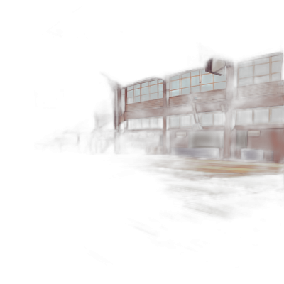 Dark background, in a high school gymnasium at night time, in the style of 2D game art, with dark red and light amber colors, simple yet detailed shadows, octane rendering in dark tones, high resolution and quality with sharp contrast and clarity and low noise.