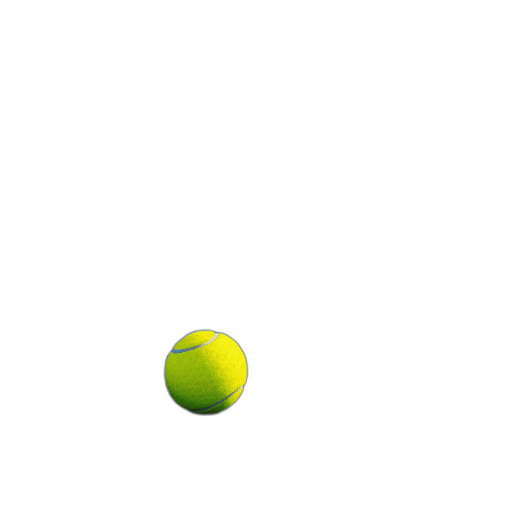 A yellow tennis ball floating in the air on a black background, in the style of high resolution photography, in a high quality photo style, in a high definition style.