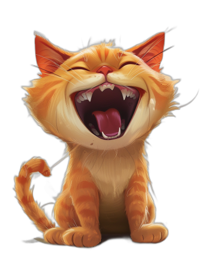 illustration of a cute happy cat laughing with its tongue out against a black background, in the digital art style of [Artgerm](https://goo.gl/search?artist%20Artgerm) and [Greg Rutkowski](https://goo.gl/search?artist%20Greg%20Rutkowski)