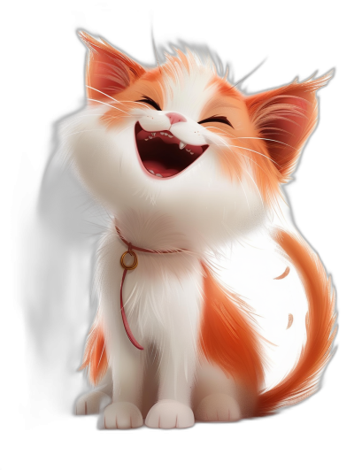 A cute happy smiling orange and white cat, Disney style cartoon character, full body portrait, solid black background, digital art in the style of [Artgerm](https://goo.gl/search?artist%20Artgerm) and [Atey Ghailan](https://goo.gl/search?artist%20Atey%20Ghailan), [Loish](https://goo.gl/search?artist%20Loish) and [WLOP](https://goo.gl/search?artist%20WLOP)